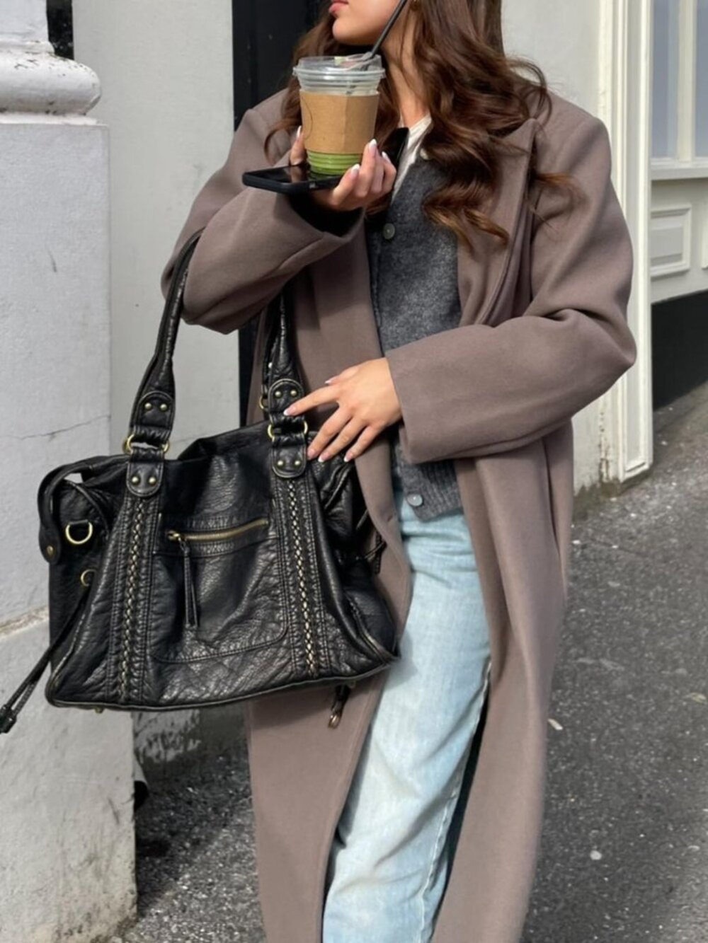 Tote Bag Soft Leather Hobo Bags for Women Y2K Tote Handbag City Bags with